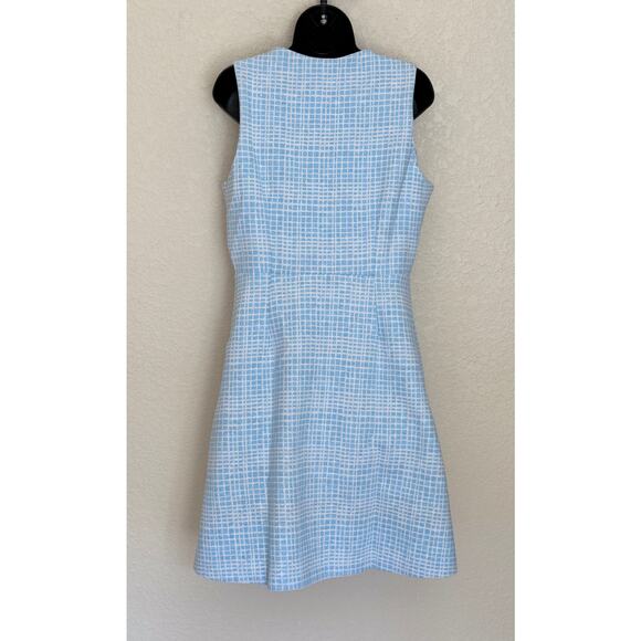 J. McLaughlin Scuba Dress Neoprene Fit and Flare Geo Block Preppy Beach, L - Picture 3 of 15